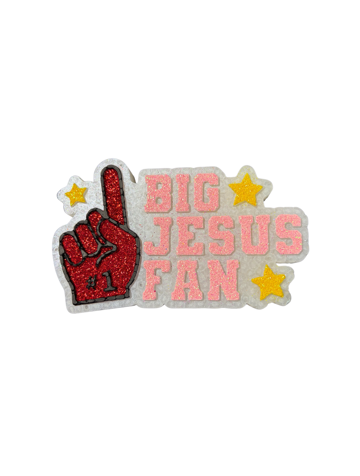 glitter big Jesus fan