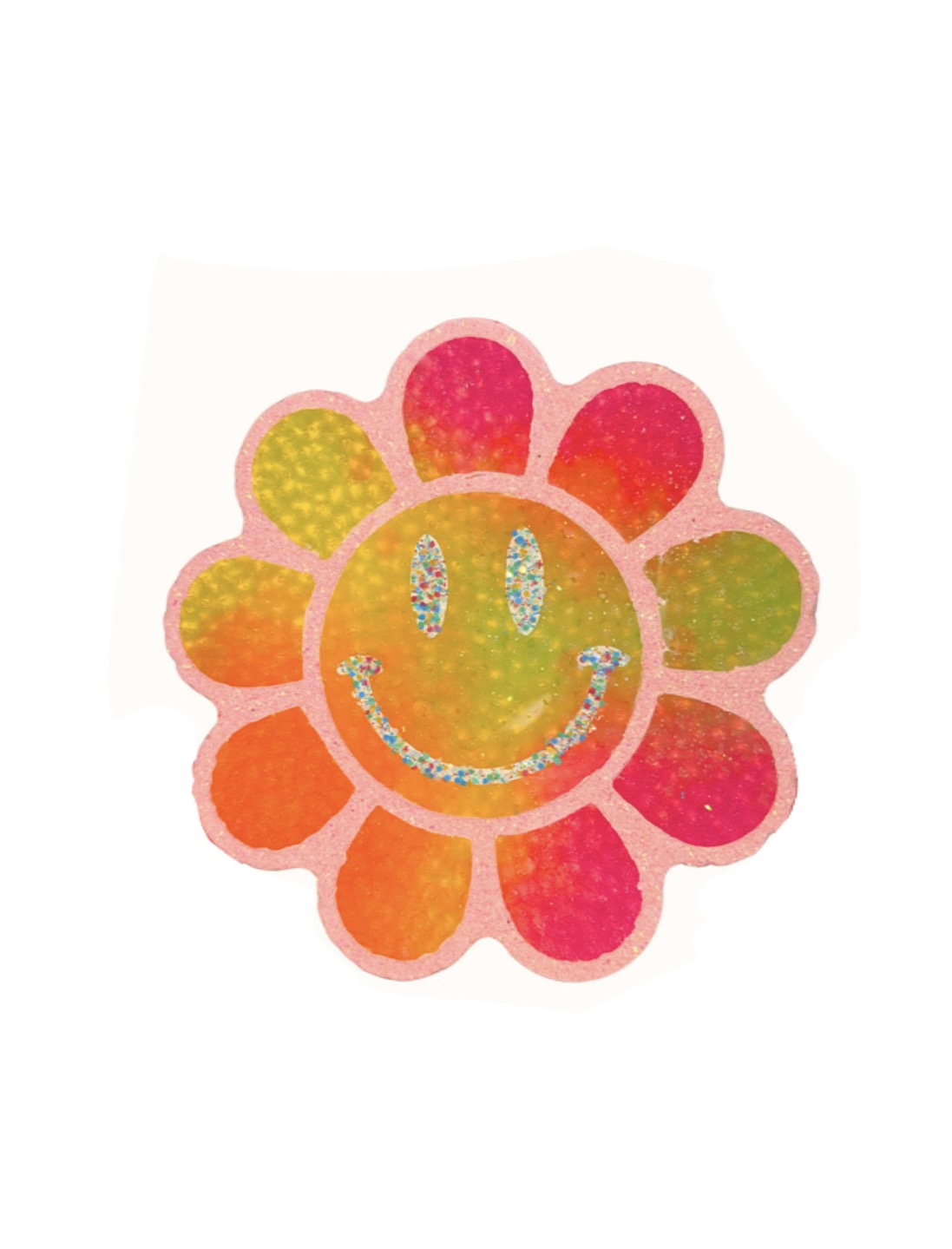 tie dye flower smile