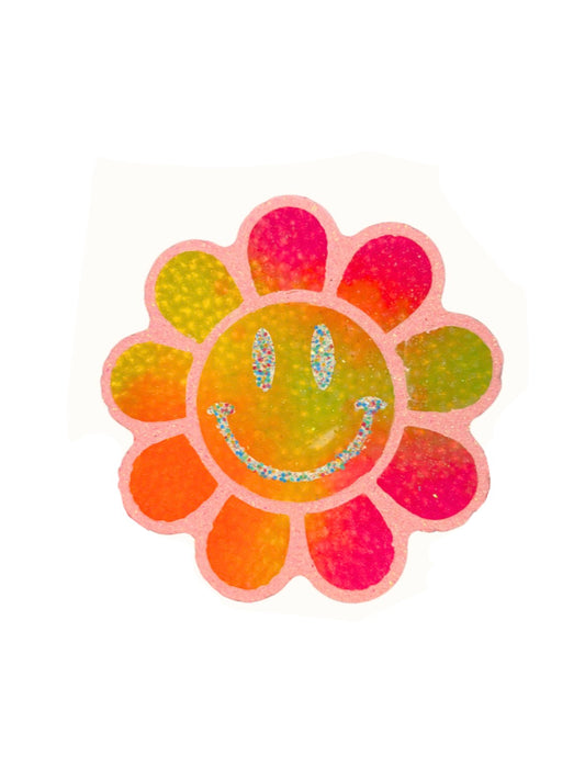 tie dye flower smile