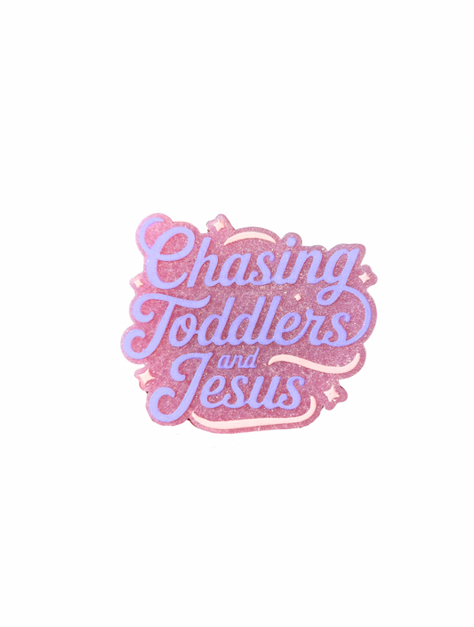 chasing toddler & Jesus